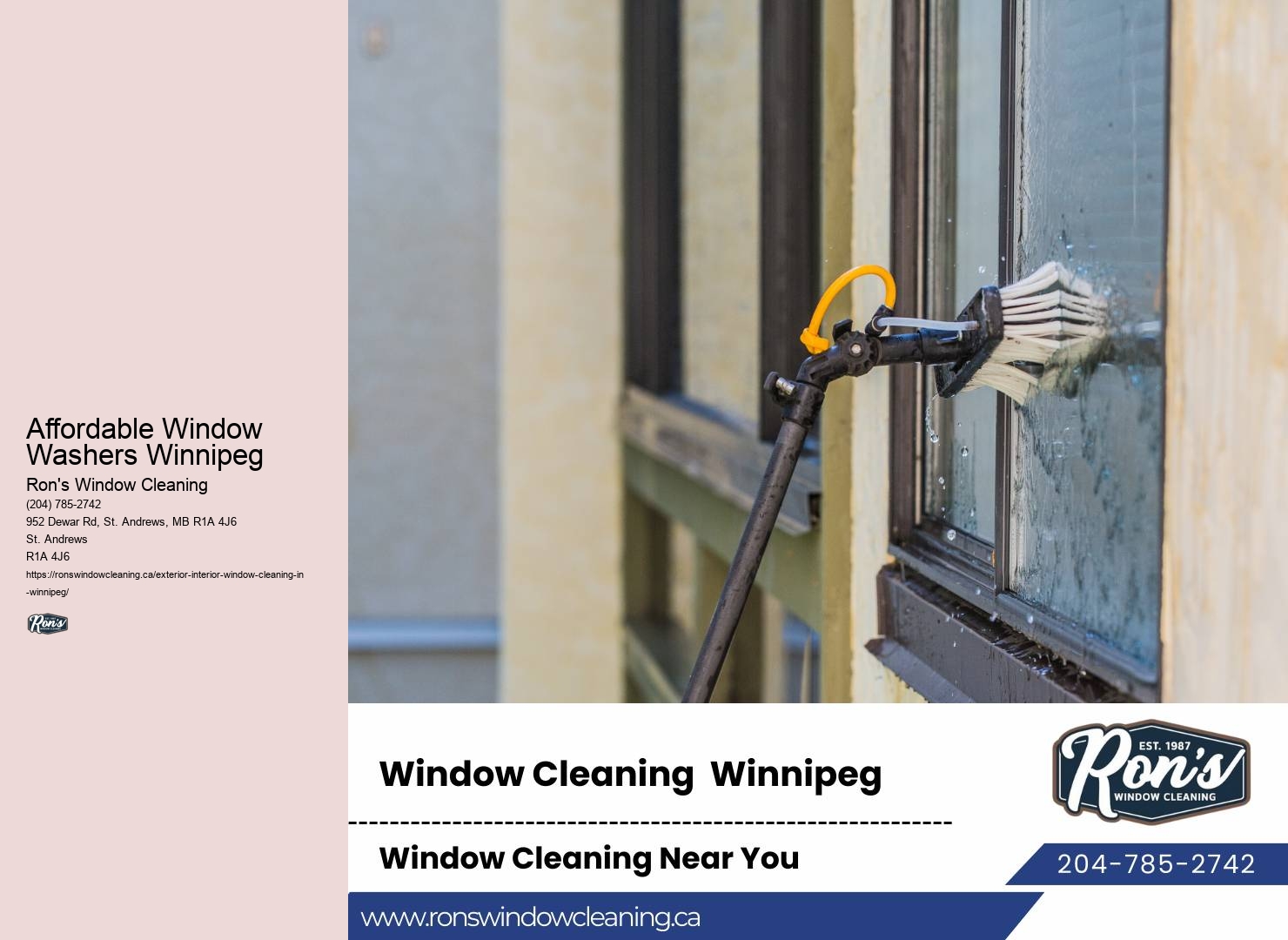 Seasonal Glass Cleaning Affordable Window Washers Winnipeg