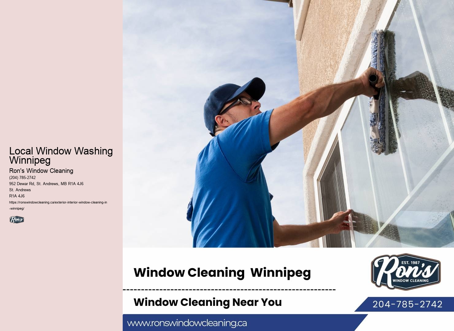 Professional Glass Cleaning Local Window Washing Winnipeg